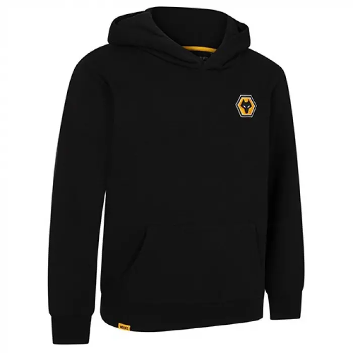 Wolverhampton Wanderers Kits Shop | Essentials Hoodie – Black – Junior Wolves Jerseys and Gear